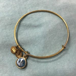 Alex and Ani Turquoise and Gold Bangle Bracelet